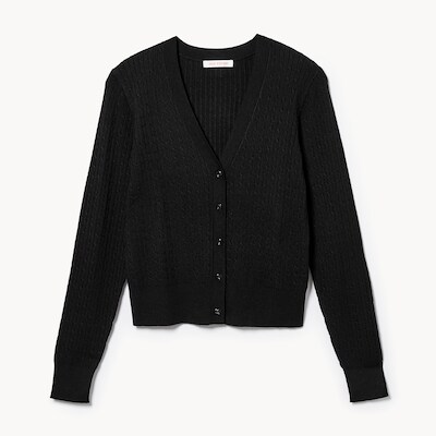 Cardigan mailles torsades