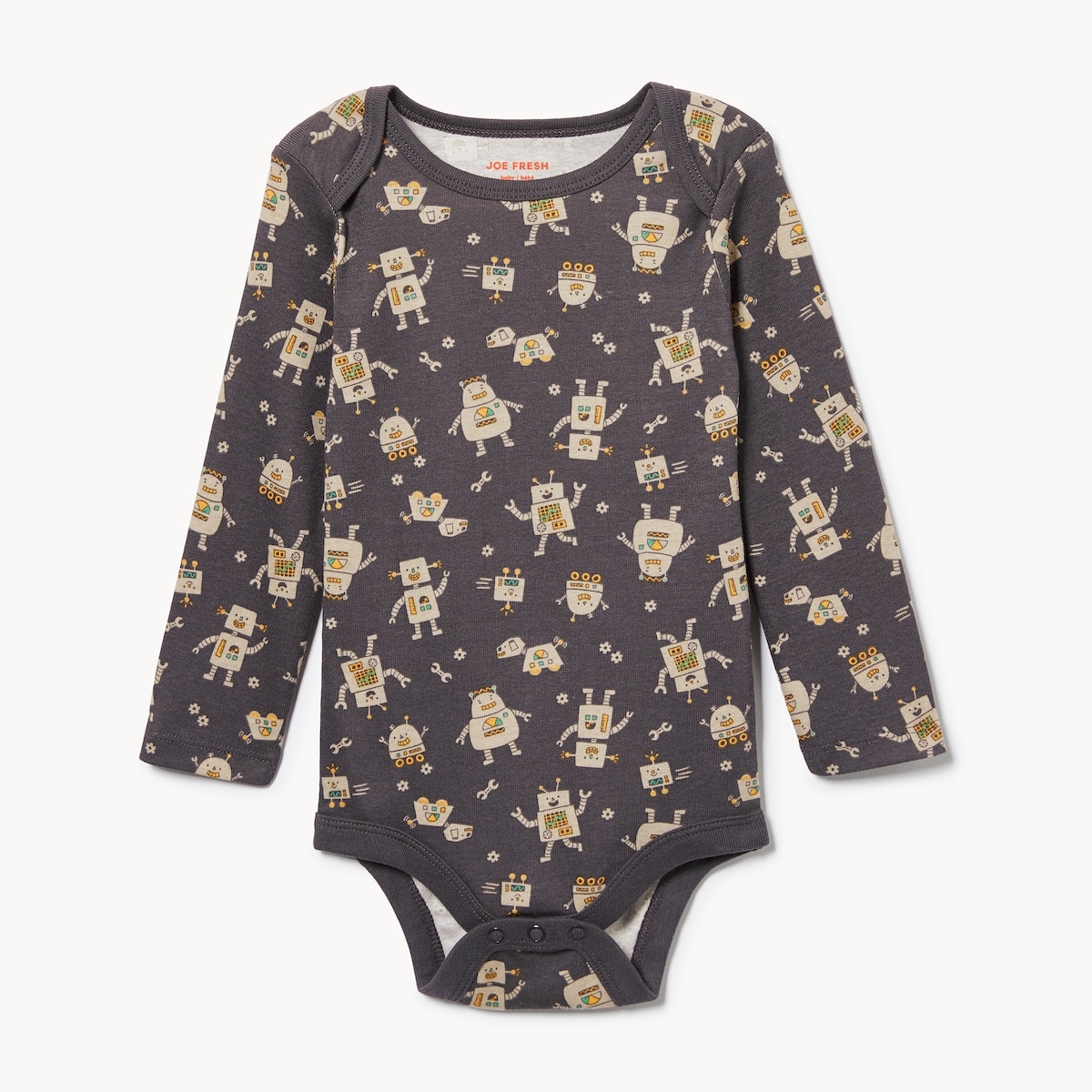 Baby Boys' Printed Bodysuit - Charcoal
