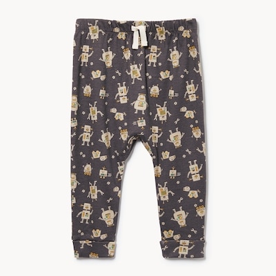 Baby Boys' Printed Harem Pant - Charcoal