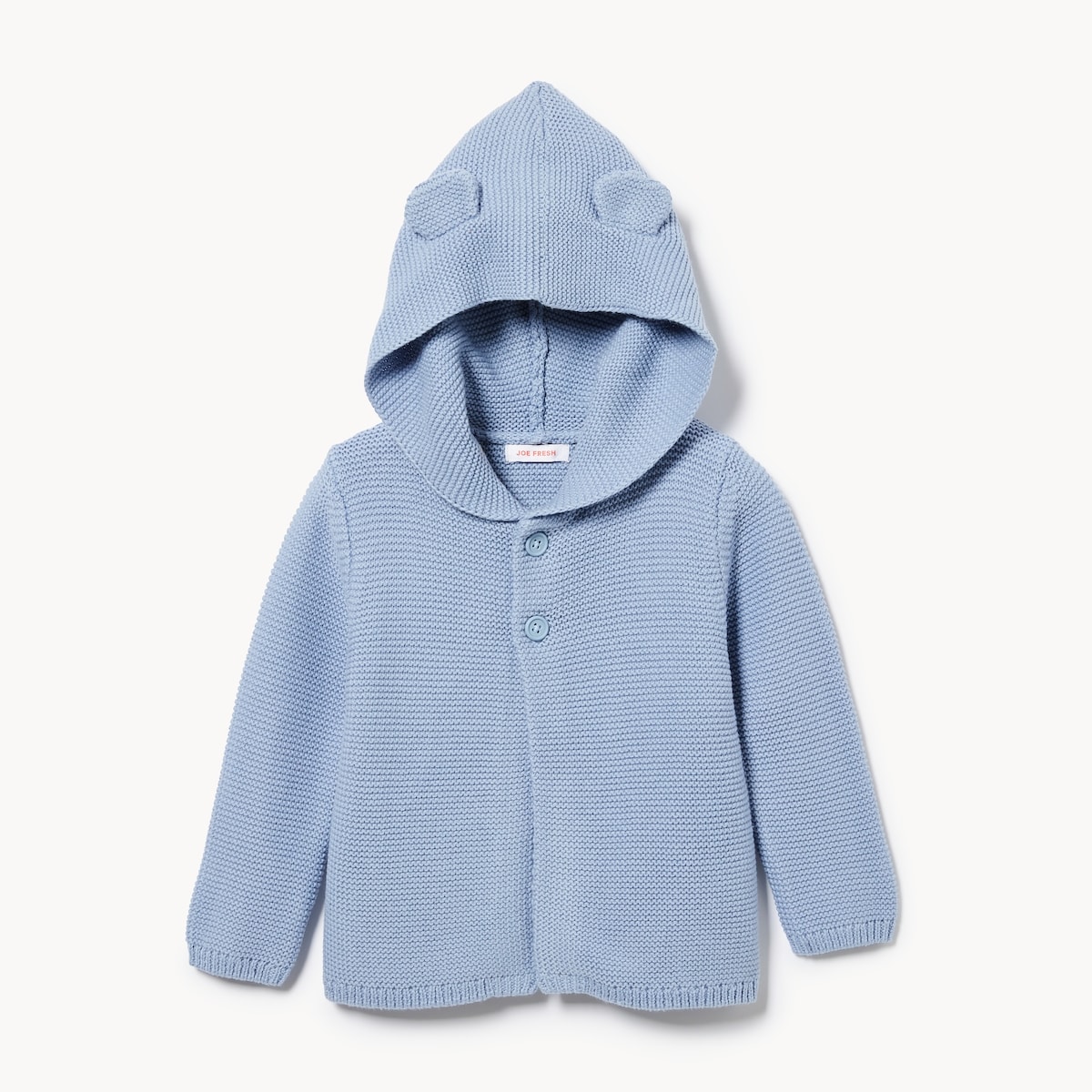 Baby Boys' Hooded Bear Cardigan - Powder Blue