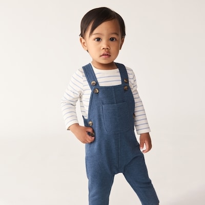 Ensemble avec salopette pour bébés garçons - Bleu