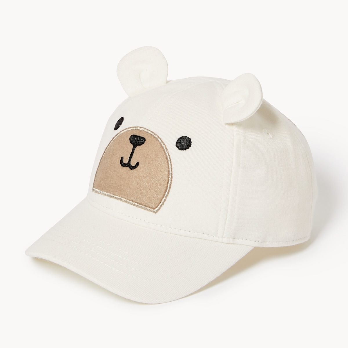 Baby Boys' Bear Graphic Cap - Off White