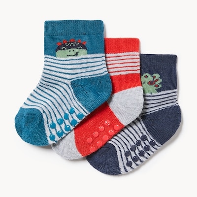 Ens. 3 paires de chaussettes tube, bébés garçons - Bleu