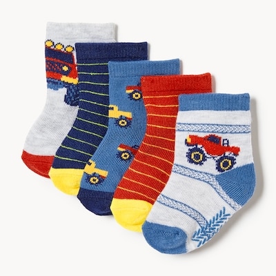 Joe Fresh Ens. 5 paires de chaussettes tube, bébés garçons 1 ea, 8,00 $/1ch