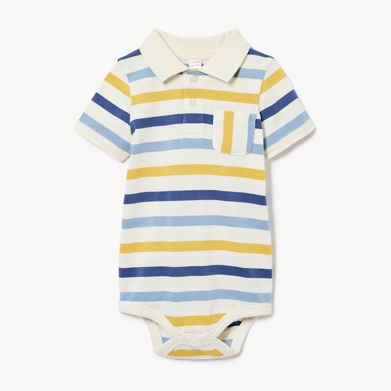 Baby Boys' Striped Polo Bodysuit