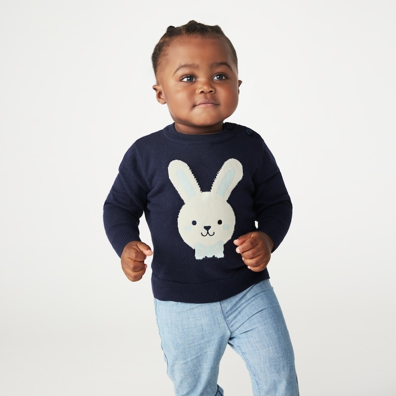 Baby Boys' Bunny Graphic Sweater