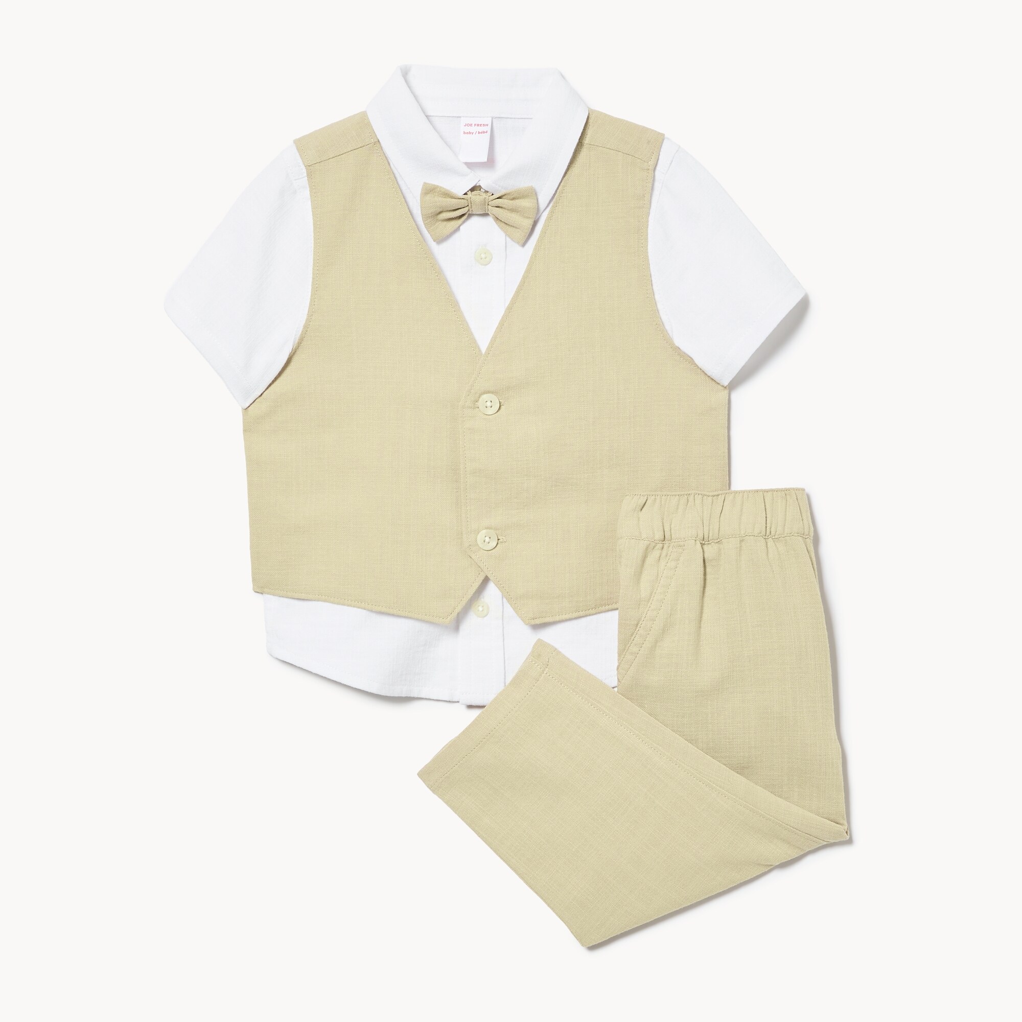 Ens. avec chemise et gilet pour bébés garçons