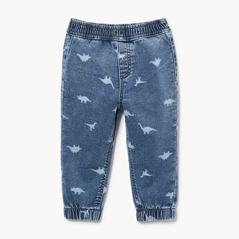 Baby Boys' Printed Denim Jogger