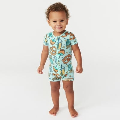 Baby Boys' Printed Sleeper  - Bleu-Vert
