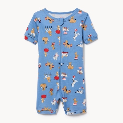 Baby Boys' Printed Sleeper  - Dusty Blue