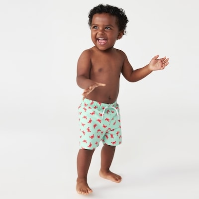 Baby Boys' Printed Swim Trunk - Aqua