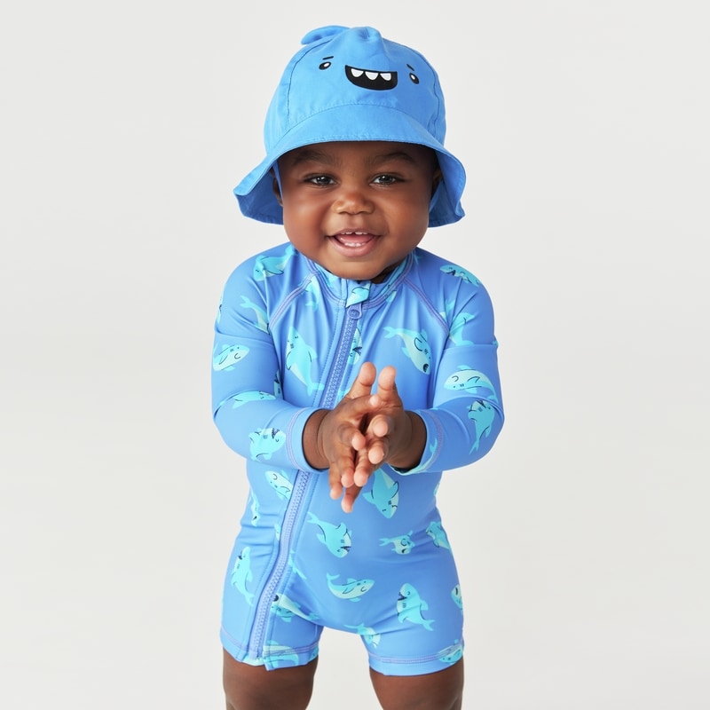 Baby Boys' Printed Rash Guard Swimsuit