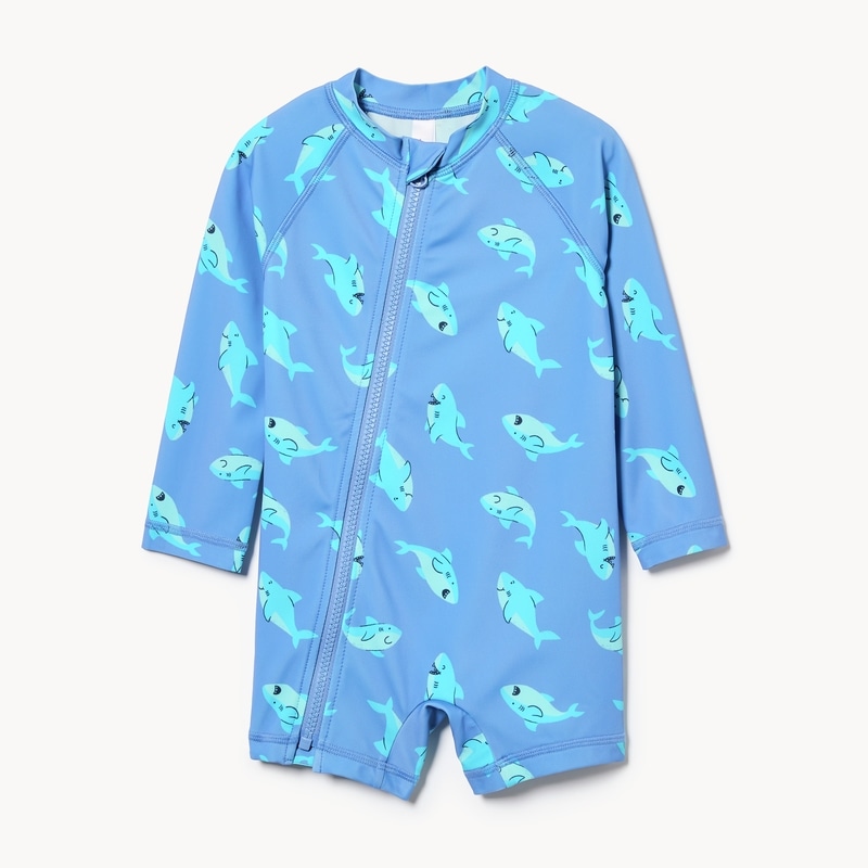 Baby Boys' Printed Rash Guard Swimsuit