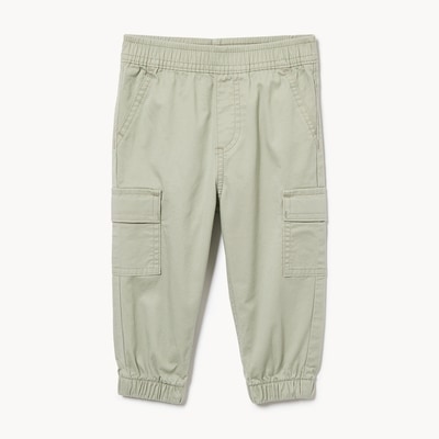 Pantalon jogging cargo extensible, bébés garçons - Vert Kaki