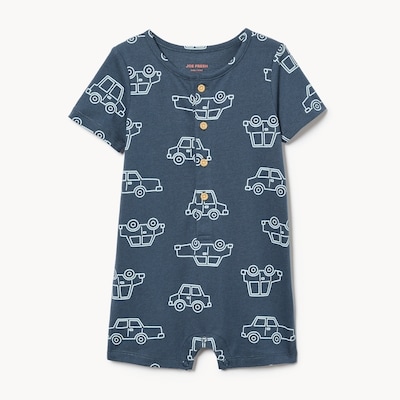 Barboteuse imprimée pour bébés garçons - Bleu Foncé