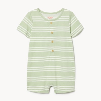 Baby Boys' Printed Romper - Light Olive