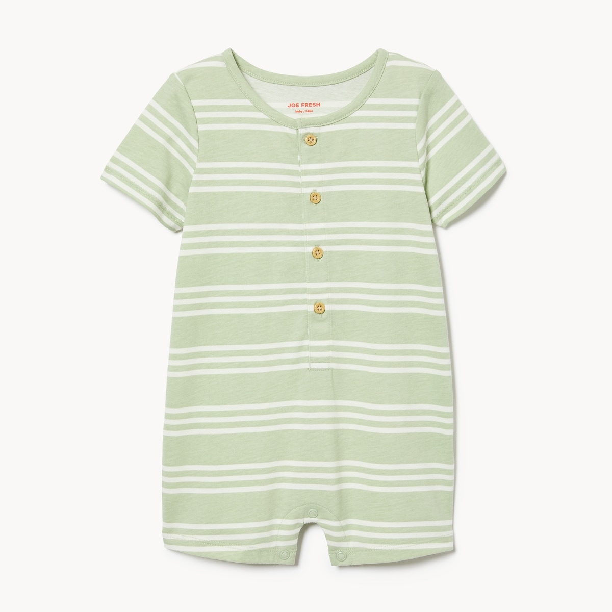 Baby Boys' Printed Romper - Light Olive