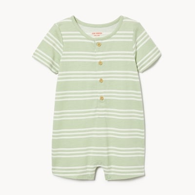 Baby Boys' Printed Romper - Light Olive