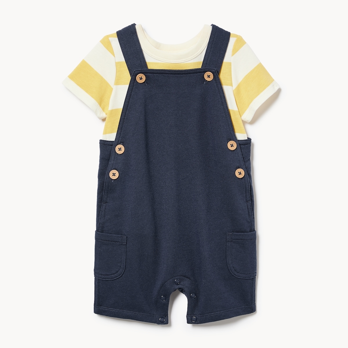 Baby Boys' Short Overall Set - Yellow