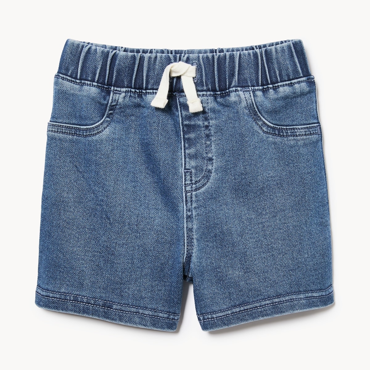 Baby Boys' Knit Denim Short - Medium Wash