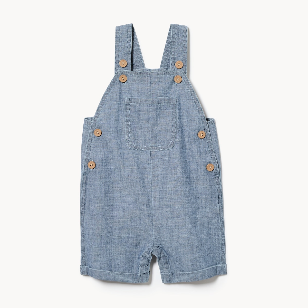 Baby Boys' Chambray Short Overall - Bright Blue