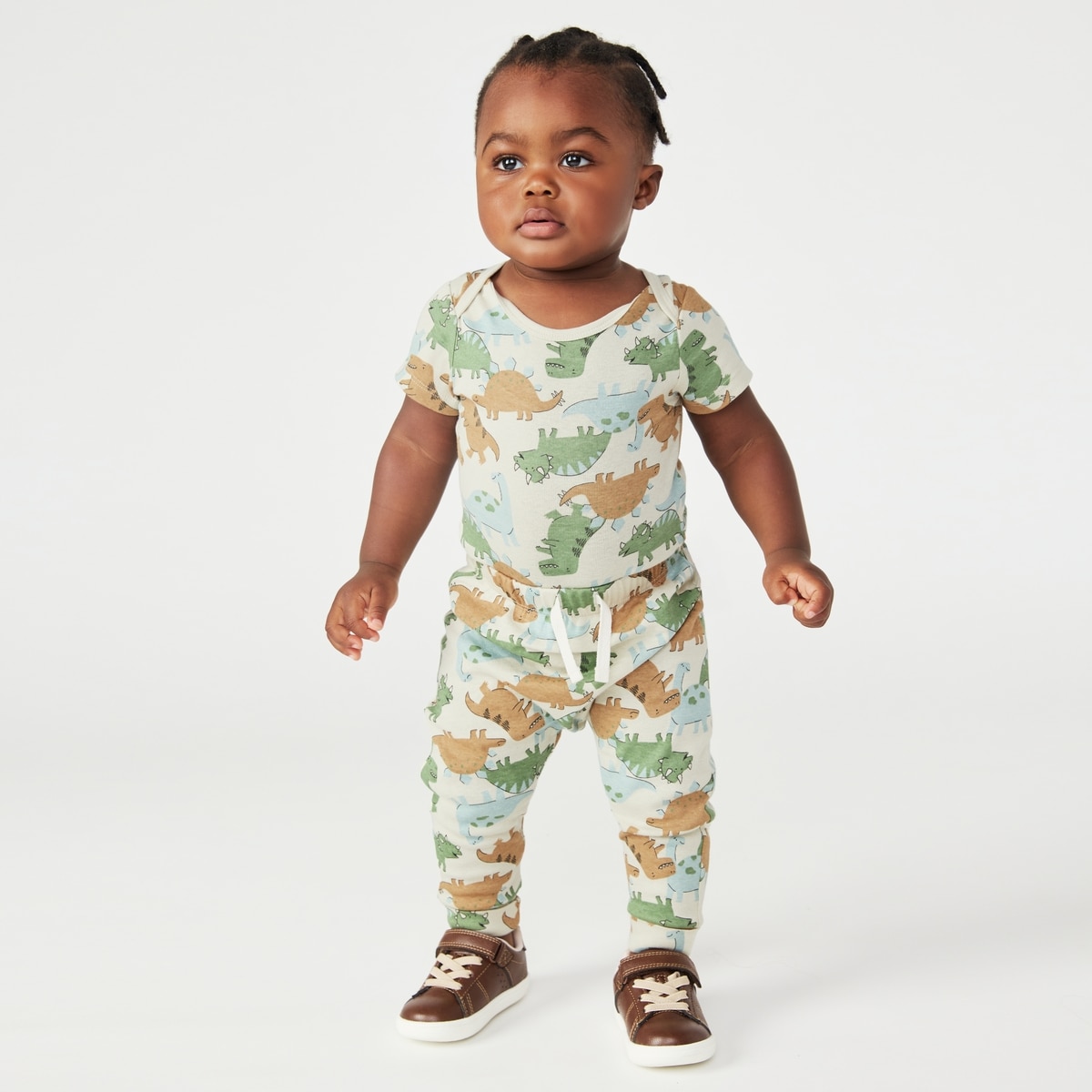 Baby Boys' Printed Bodysuit - Grey Sand