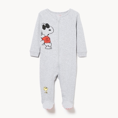Baby Peanuts Graphic Sleeper - Light Grey Mix