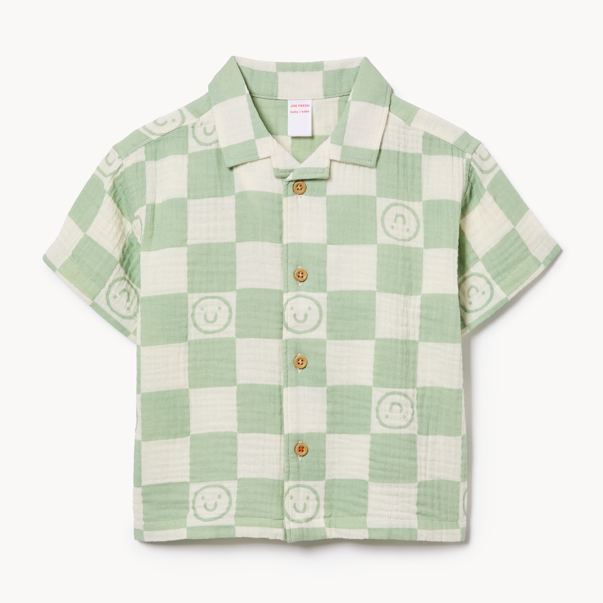 Baby Boys' Camp Collar Button-Up Shirt - Dusty Green