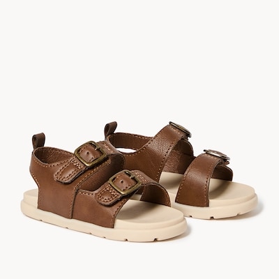 Baby Boys' Double Buckle Sandals - Brown