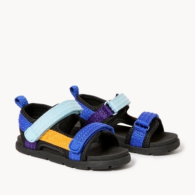 Baby Boys' Colour-Block Sandals - Black