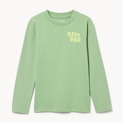 Kid Boys' Graphic Long Sleeve Top - Light Green