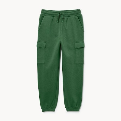 Tween Boys' Fleece Cargo Jogger - Dark Green