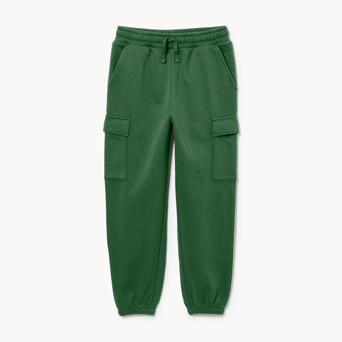 Pantalon jogging cargo en molleton, pradolescents - Vert Fonc