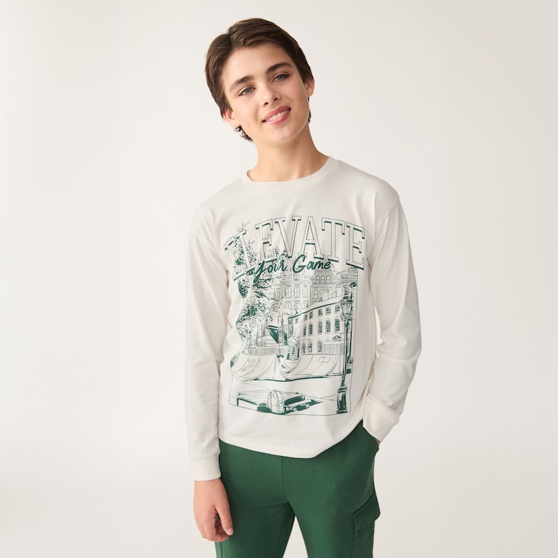 Tween Boys' Graphic Long Sleeve Top