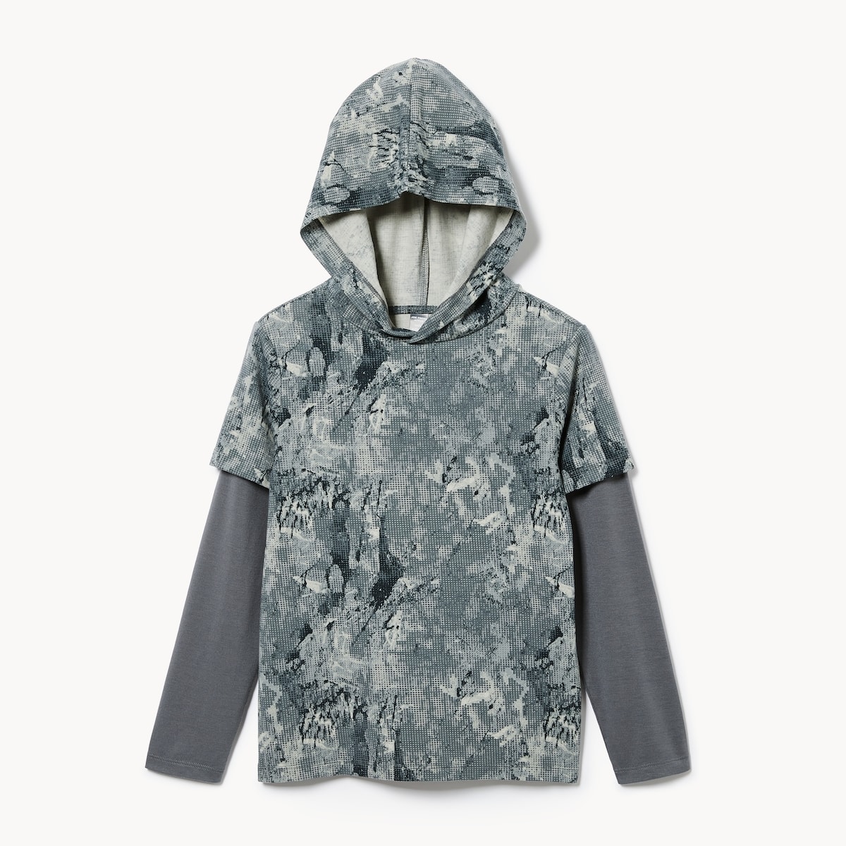 Kid Boys' Layered Long Sleeve Top - Slate Grey