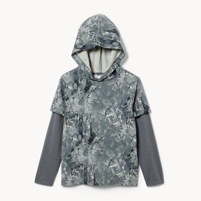 Kid Boys' Layered Long Sleeve Top - Slate Grey