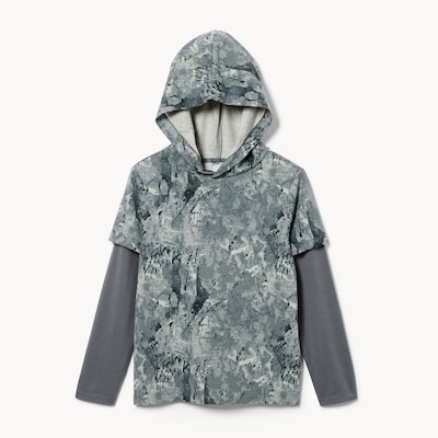 Kid Boys' Layered Long Sleeve Top - Slate Grey