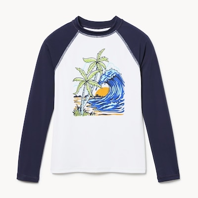 Maillot solaire à manches longues pour garçons - Marine foncé