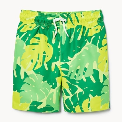Maillot de bain imprimé pour garçons - Vert néon pâle