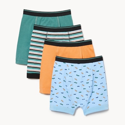 Ensemble de 4 caleçons boxeurs pour garçons - Vert