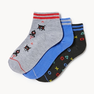 Joe Fresh Ens. de 3 paires de socquettes pour garçons 1 ea, 6,00 $/1ch