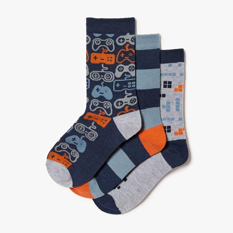 Kid Boys' 3-Pack Crew Socks