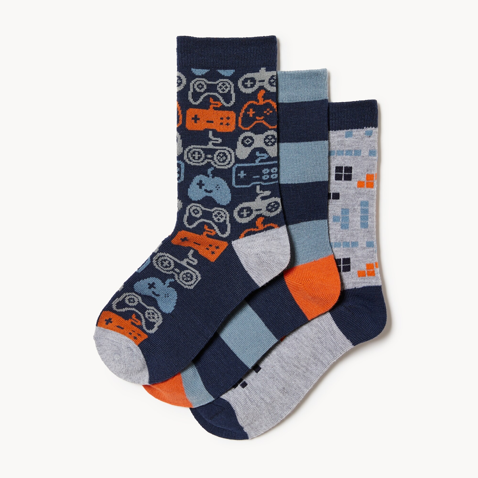 Ens. de 3 paires de chaussettes tube pour garçons