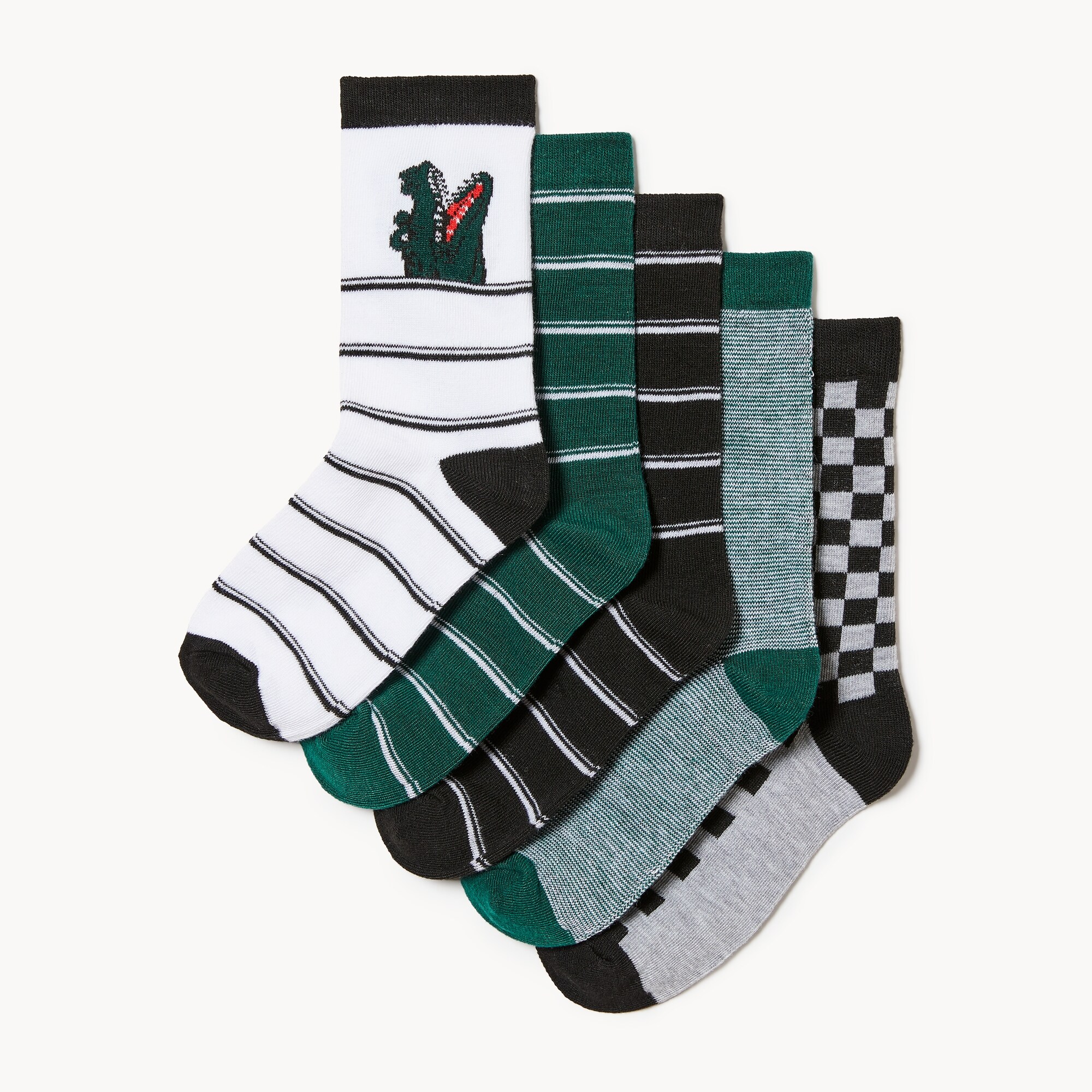 Ens. de 5 paires de chaussettes tube pour garçons