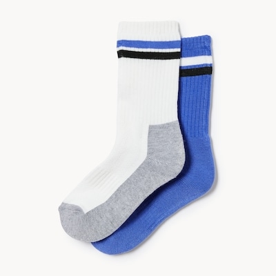Ens. de 2 paires de chaussettes tube pour garçons - Bleu