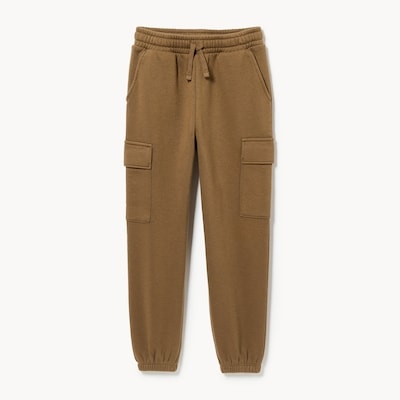 Tween Boys' Fleece Cargo Jogger - Dark Brown