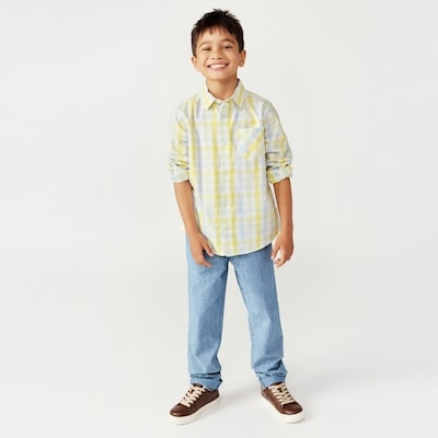 Kid Boys' Gingham Shirt - Off White