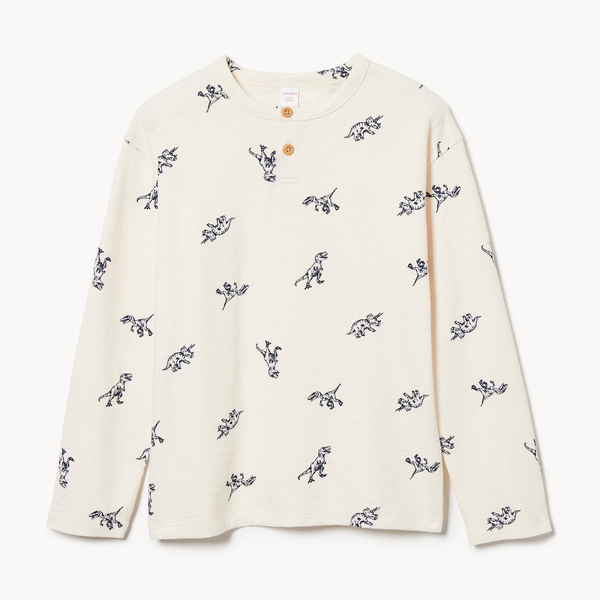 Kid Boys' Printed Henley Long Sleeve