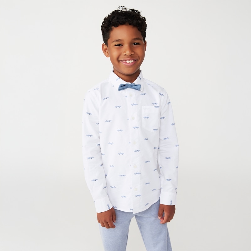Kid Boys' Oxford Shirt with Bowtie