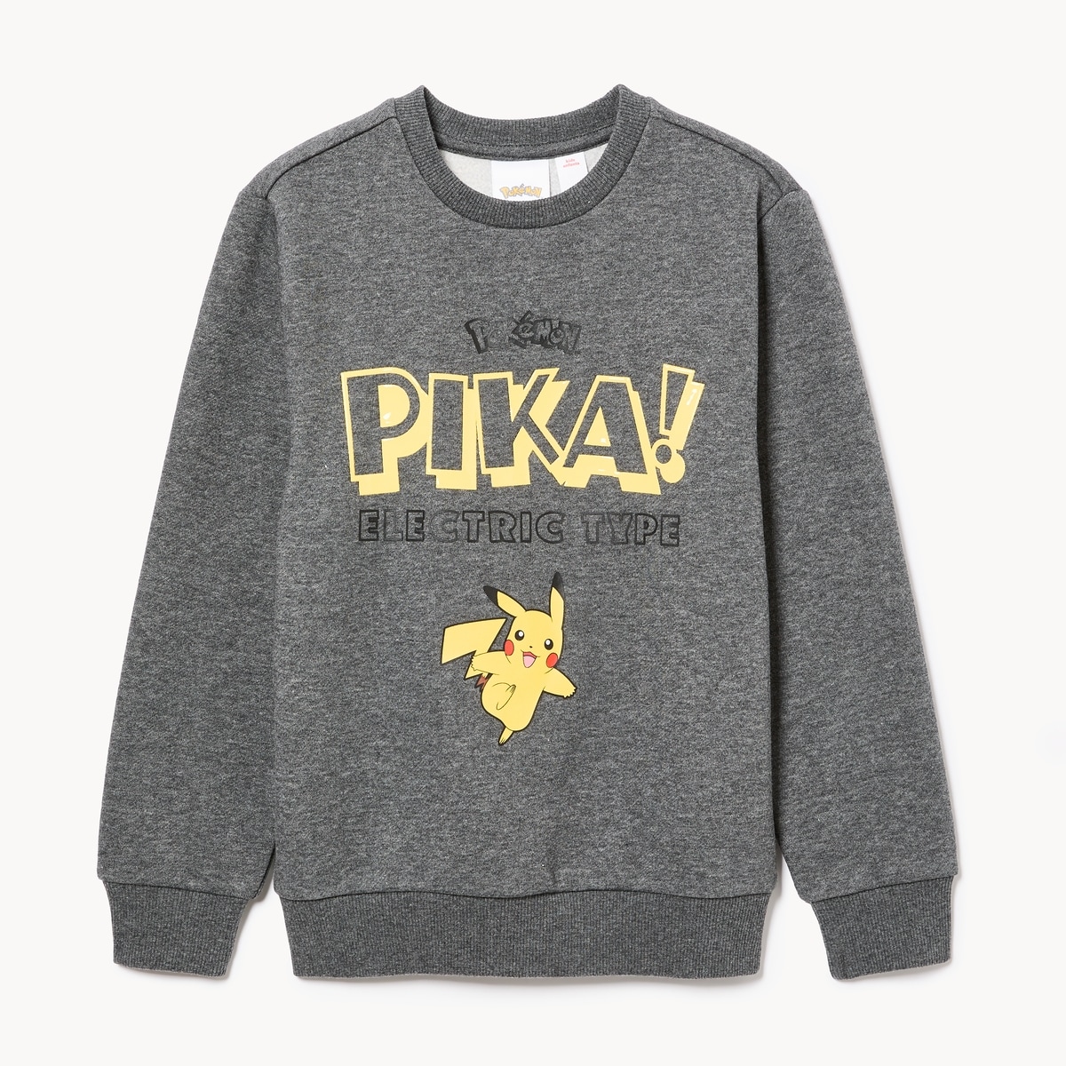 Kid Boys' Pokemon Pikachu Sweatshirt - Dark Grey Mix